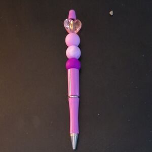 Pink and Purple Beaded Pen